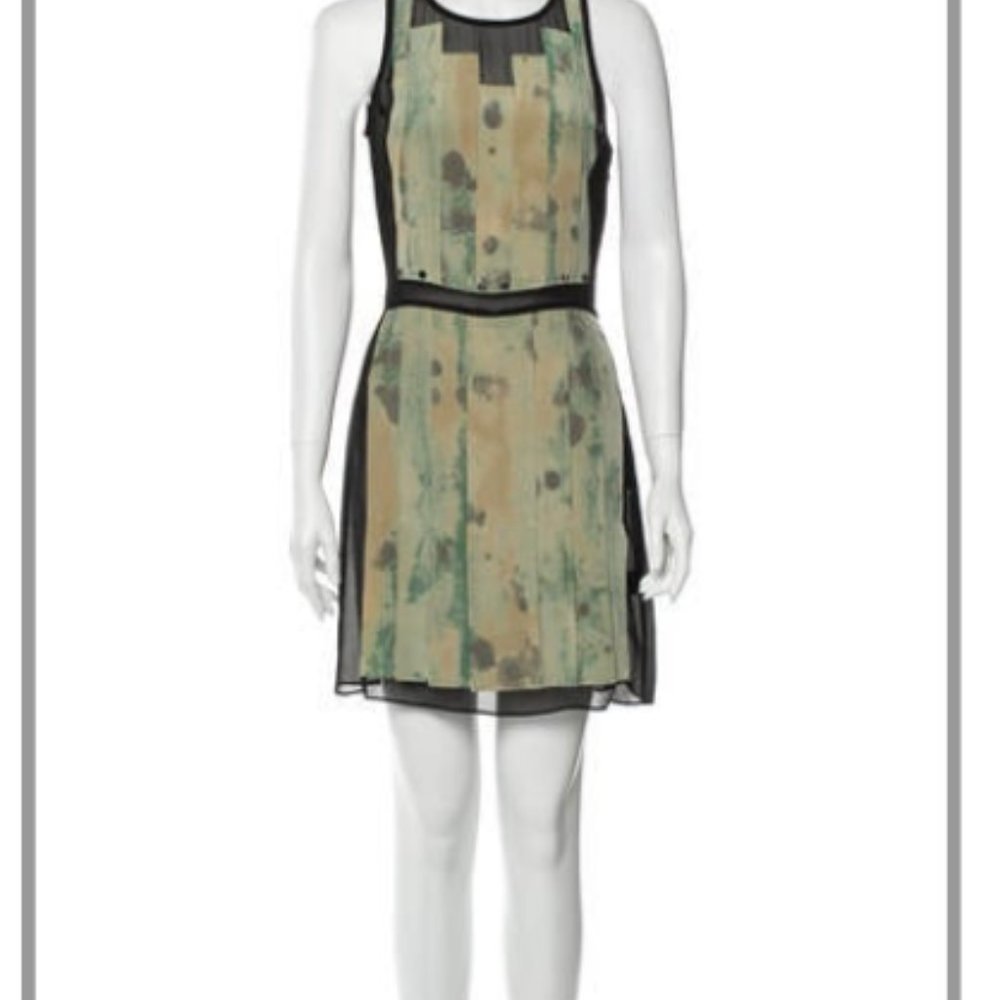 Vena Cava watercolor panel dress